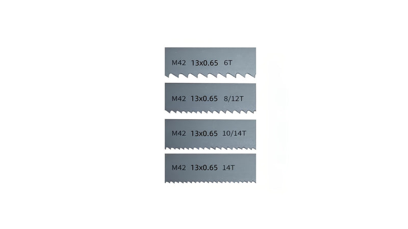 Band saw blade teeth detail on white