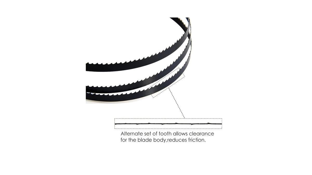 Wood band saw blade on white