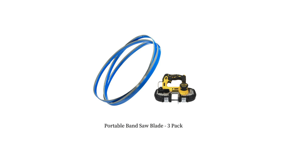 Band saw blade for pipe cutting on white