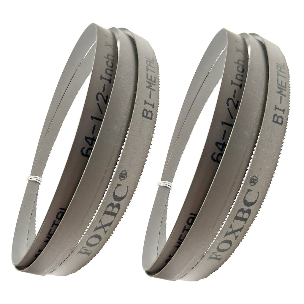 DEKOLY 64-1/2" x 1/2" x 0.02" x 24 TPI Metal Band Saw Blade Cutting for Harbor Freight, Wen 3970, Jet Band Saw - 2 Pack