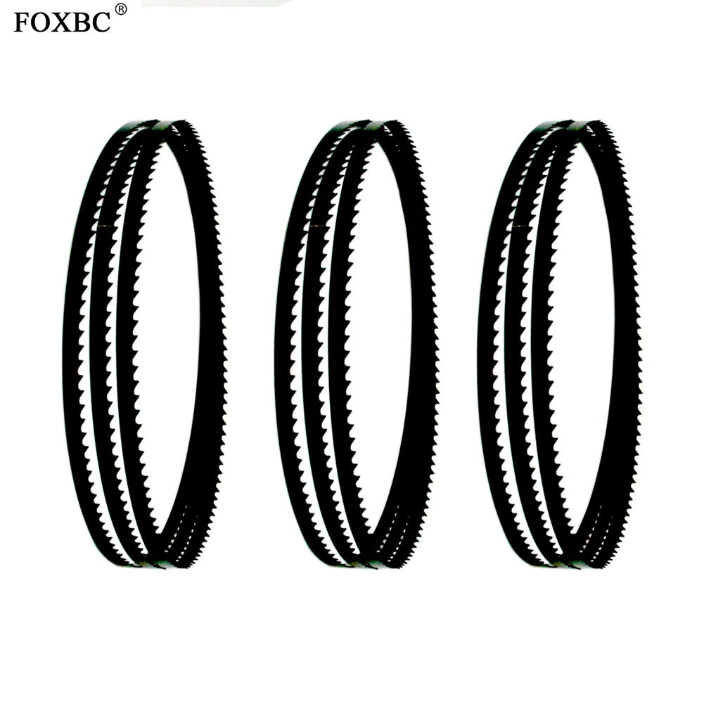 DEKOLY 56-7/8-Inch X 3/8-Inch X 0.014 4TPI Band Saw Blades Carbon 3-Pack