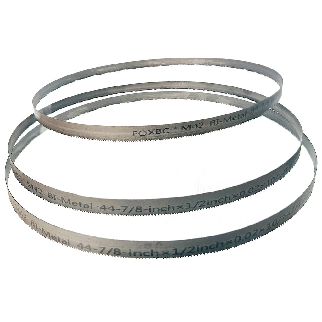 DEKOLY 44-7/8-inch Band Saw Blade 10/14 TPI for DeWalt DCS374B DWM120K, Wen 94396 Portable Band Saw, 44-7/8" x 1/2" x .020", 10/14 TPI, 3-Pack