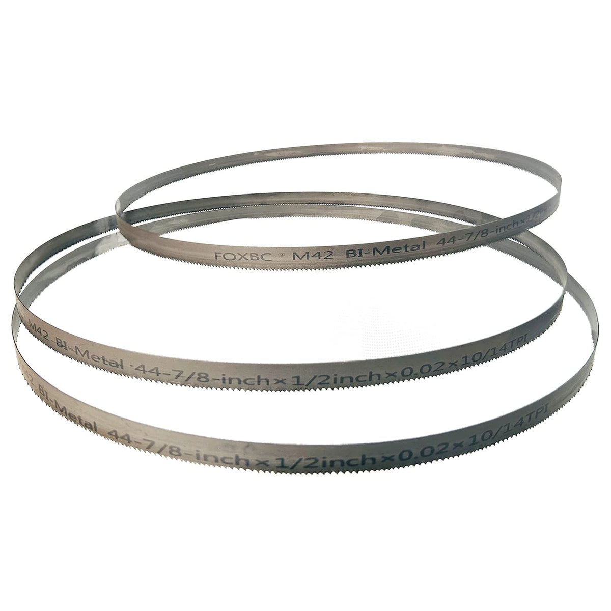 DEKOLY 44-7/8-inch Band Saw Blade 10/14 TPI for DeWalt DCS374B DWM120K, Wen 94396 Portable Band Saw, 44-7/8" x 1/2" x .020", 10/14 TPI, 3-Pack
