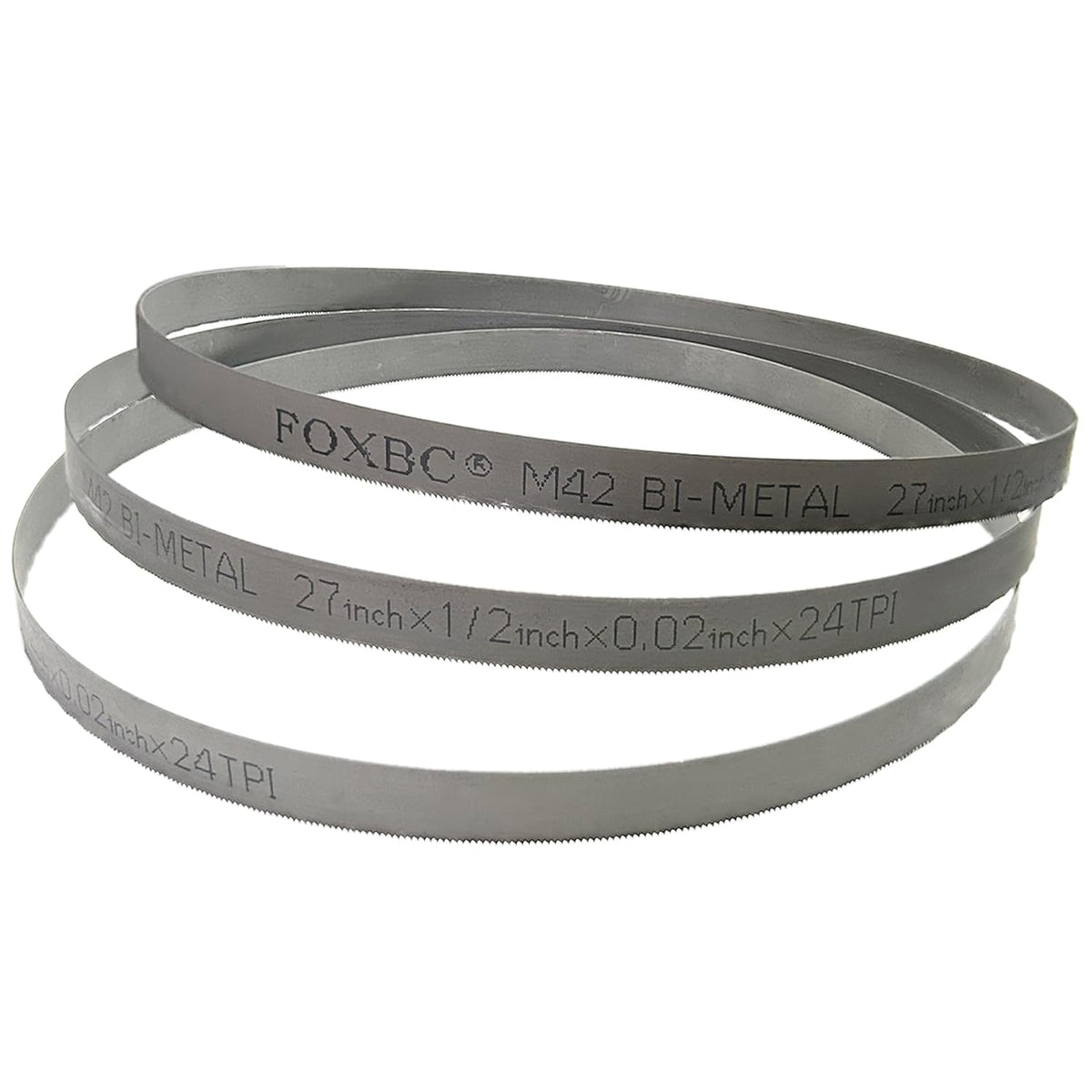 DEKOLY 27 Inch Band Saw Blades 24 TPI for DeWalt DCS377, Milwaukee Portable Band Saw Blade, 27″ x 1/2″ x .020″ 24 TPI - 3 Pack