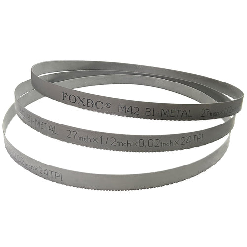 DEKOLY 27 Inch Band Saw Blades 24 TPI for DeWalt DCS377, Milwaukee Portable Band Saw Blade, 27″ x 1/2″ x .020″ 24 TPI - 3 Pack