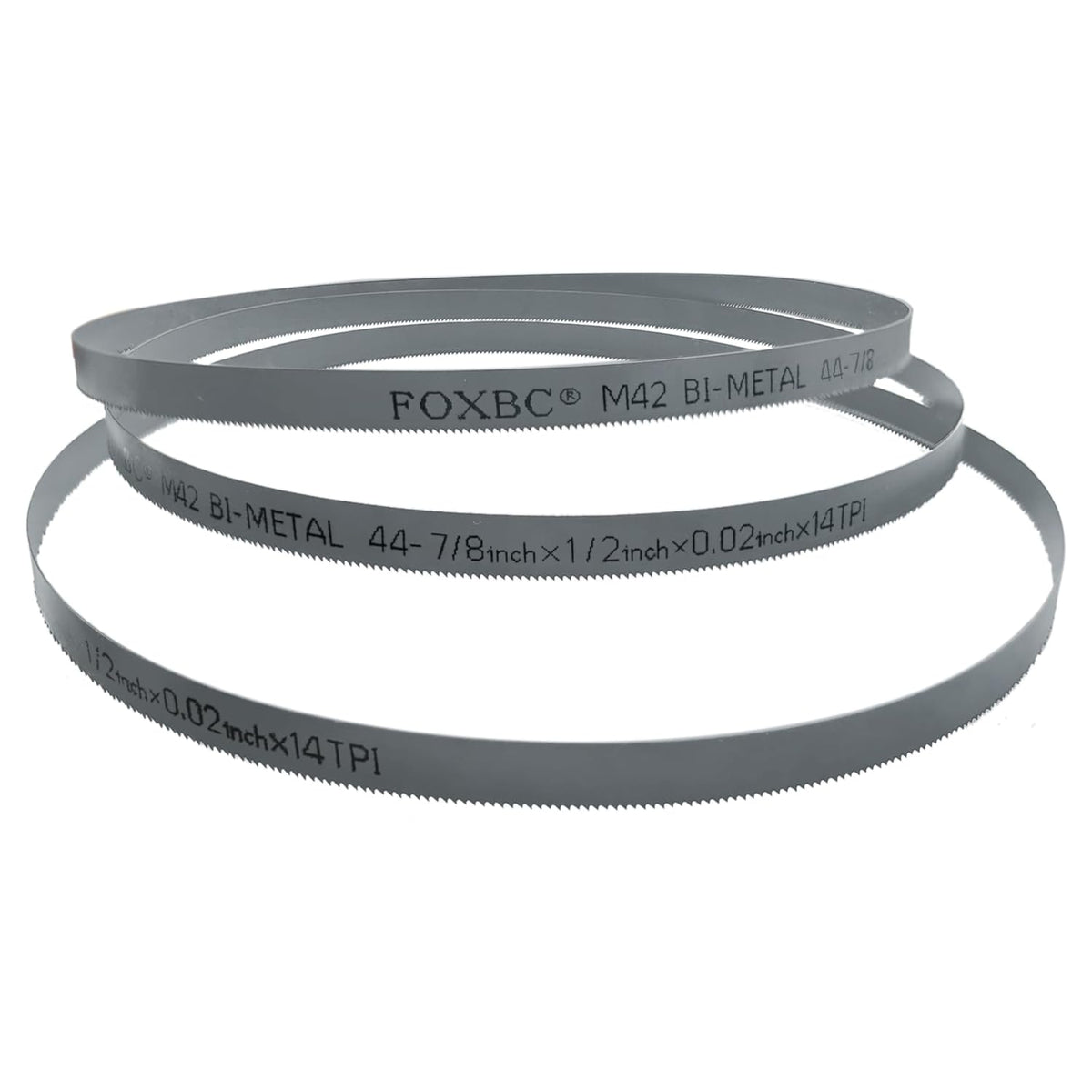DEKOLY 44-7/8-inch Band Saw Blades 14 TPI, Replacement for Milwaukee 48-39-0511, DeWalt DW3982 Portable Band Saw, 44-7/8" x 1/2" x .020", 3-Pack