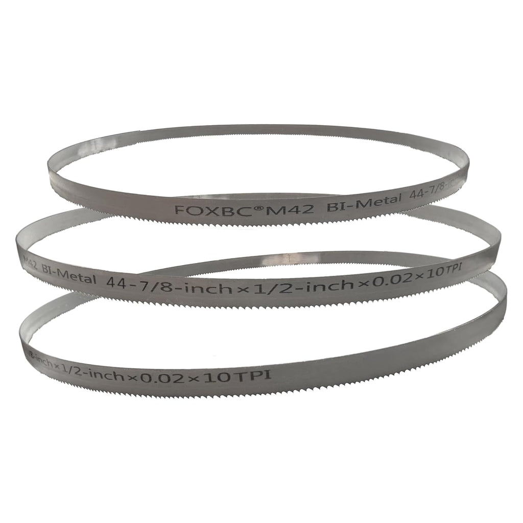 DEKOLY 44-7/8-inch Band Saw Blades 10 TPI, Replacement for Milwaukee 48-39-0501, DeWalt Portable Band Saw, 44-7/8" x 1/2" x .020", 3-Pack