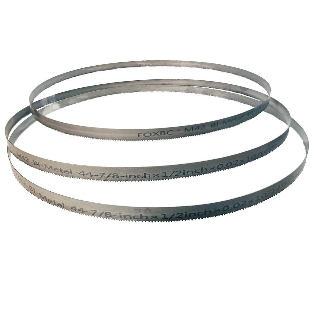 DEKOLY 44-7/8-inch Band Saw Blade 10/14 TPI for DeWalt DCS374B DWM120K, Wen 94396 Portable Band Saw, 44-7/8" x 1/2" x .020", 10/14 TPI, 3-Pack