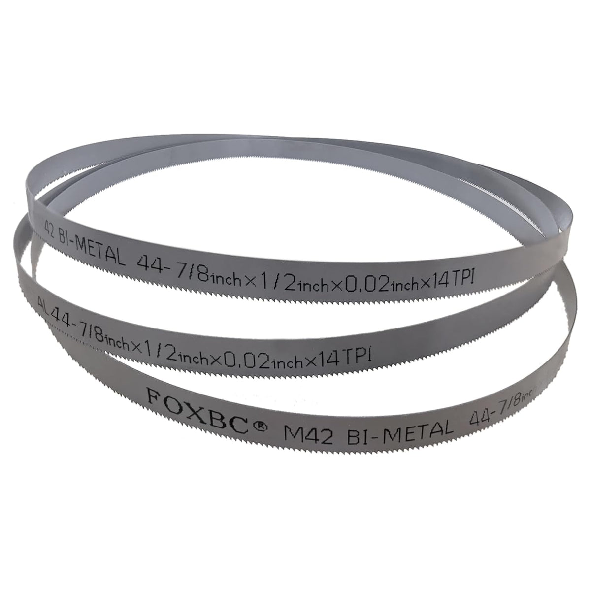 DEKOLY 44-7/8-inch Band Saw Blades 14 TPI, Replacement for Milwaukee 48-39-0511, DeWalt DW3982 Portable Band Saw, 44-7/8" x 1/2" x .020", 3-Pack