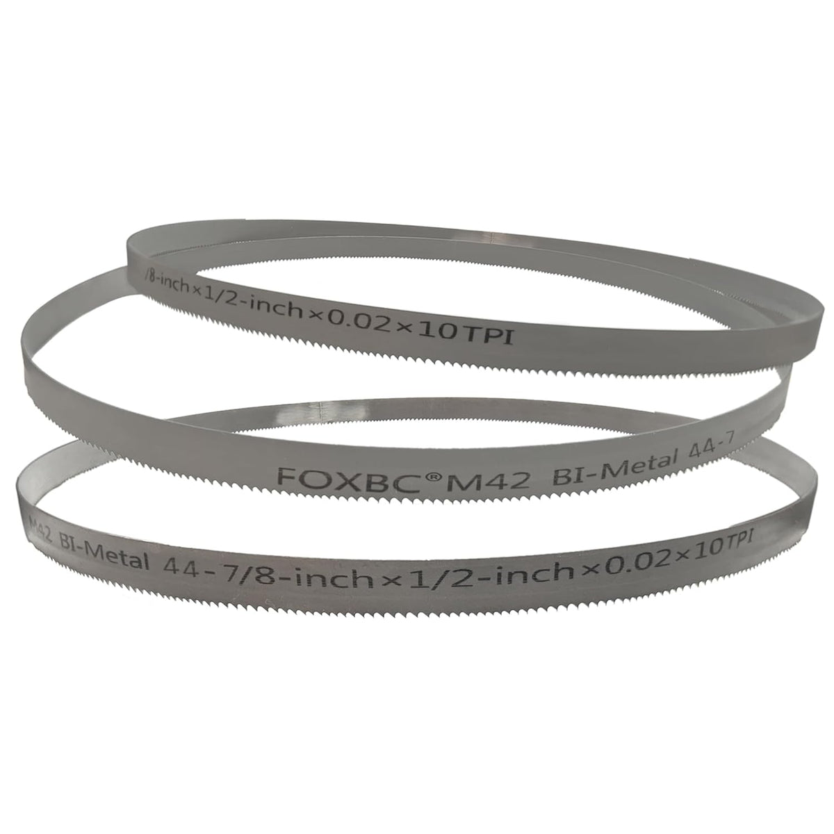 DEKOLY 44-7/8-inch Band Saw Blades 10 TPI, Replacement for Milwaukee 48-39-0501, DeWalt Portable Band Saw, 44-7/8" x 1/2" x .020", 3-Pack